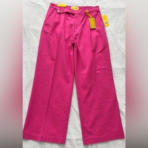 CIRCUS NY Low Slung Wide Leg Pleated Fuchsia Trouser--NWT—30